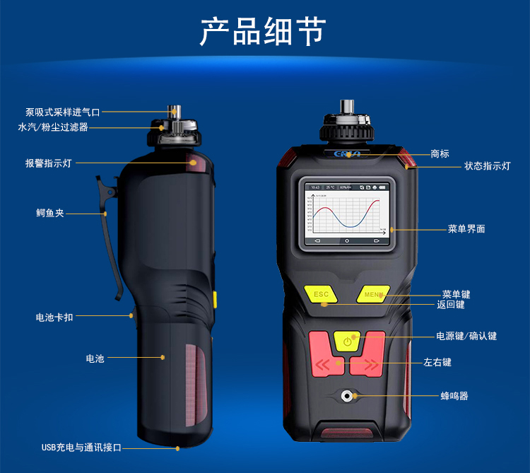 便携泵吸式氮气纯度检测仪